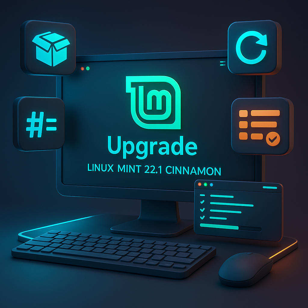 Upgrading to Linux Mint 22 Cinnamon generated image